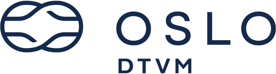 Logotipo do Oslo DTVM, uma empresa de gestão de investimentos, com um símbolo abstrato e o nome escrito ao lado.