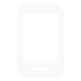 Silhouette of a smartphone with a blank screen on a white background.
