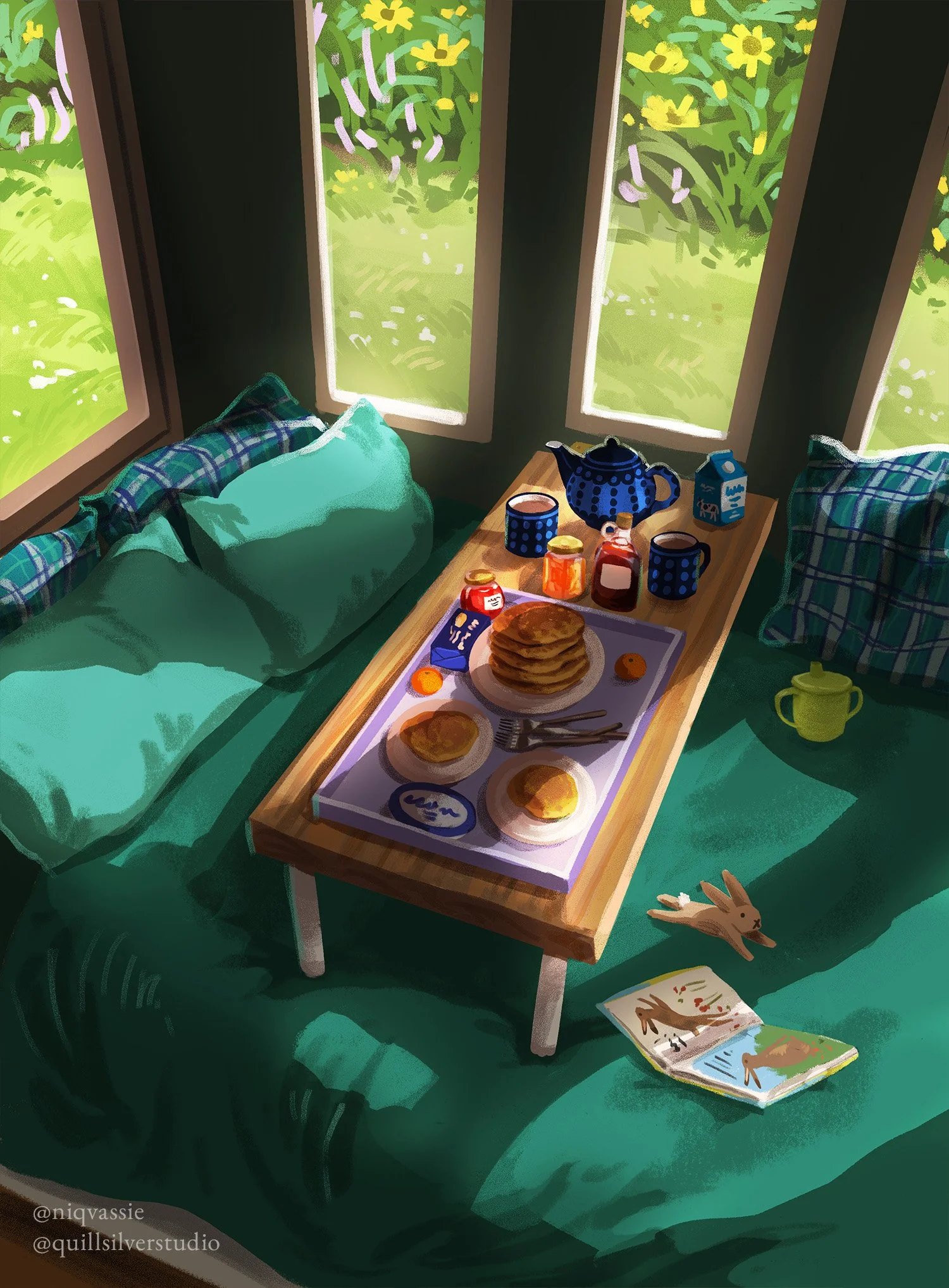Quillsilver Studio - Tiny Homes board game card illustration, digital, 2024