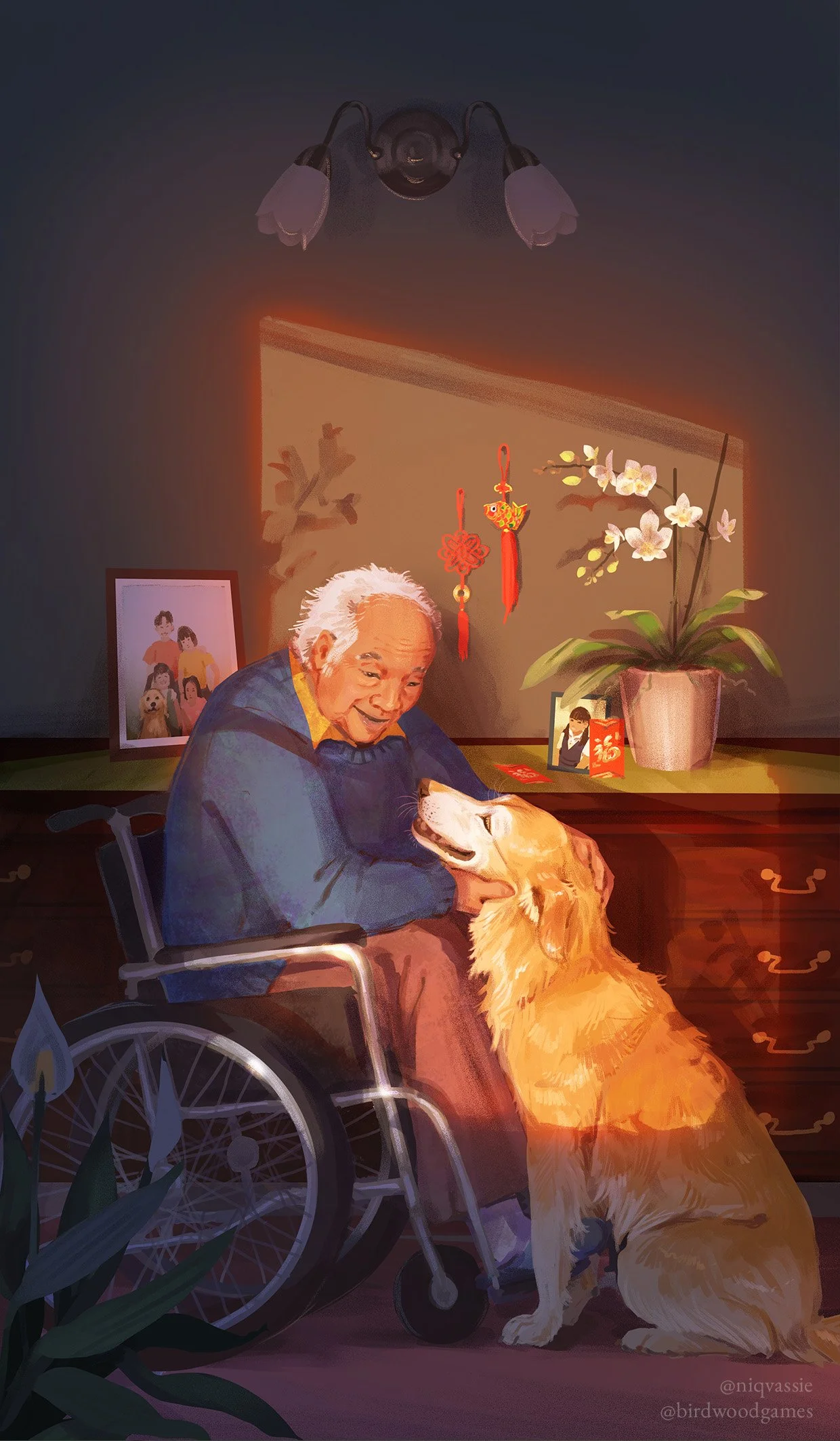 Birdwood Games - Forever Home board game illustration, digital, 2022