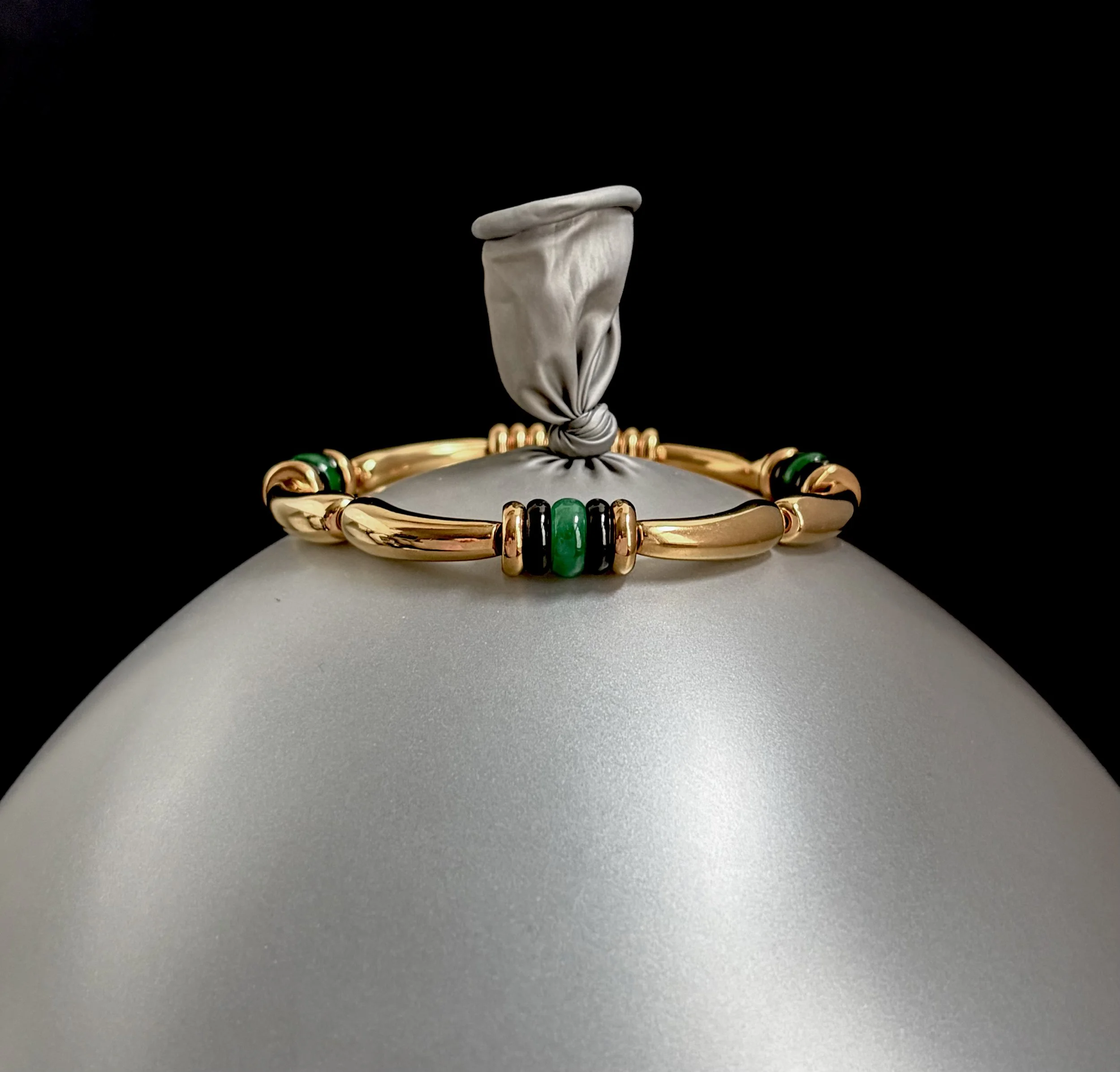 Jade, silk & steel 