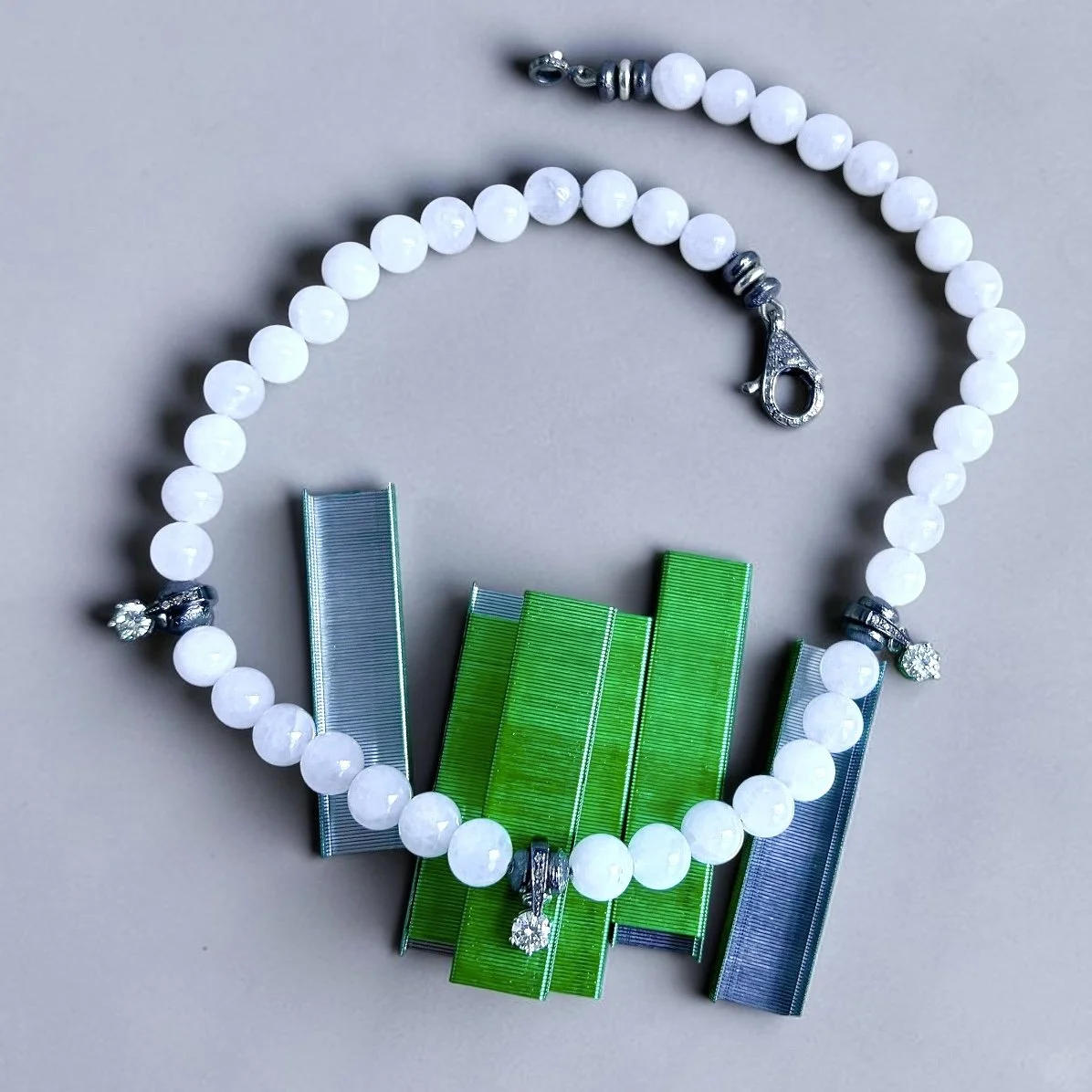 White jade infinity choker 