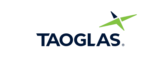 Logo of TAOGLAS, featuring a green and blue stylized airplane icon.