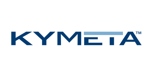 KYMETTA logo with blue text and a blue underline.