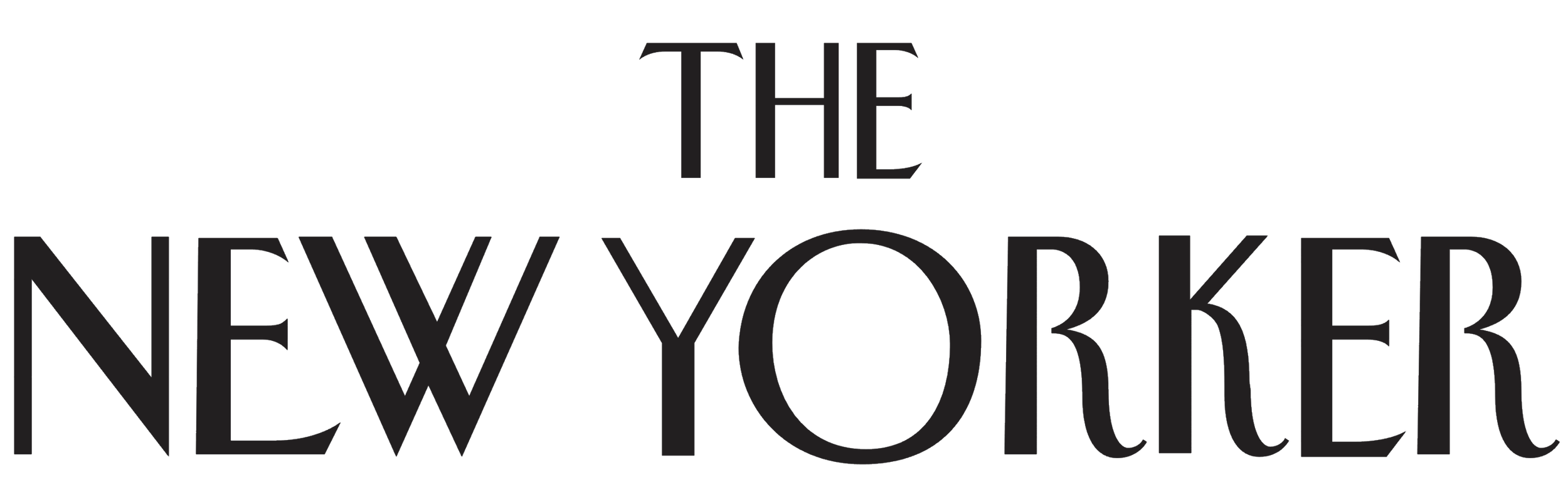 Text that reads "The New Yorker" in black, serif font on a white background.