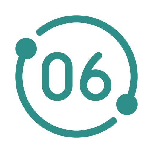 Route 06 road sign with a stylized circle and dots.
