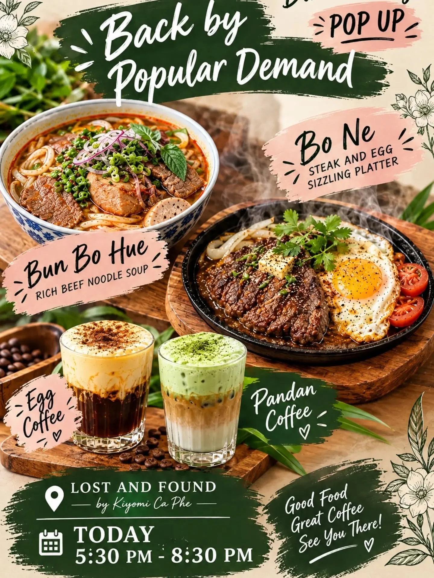 Tonight! Stop by for dinner popup by @kiyomi_ca_phe