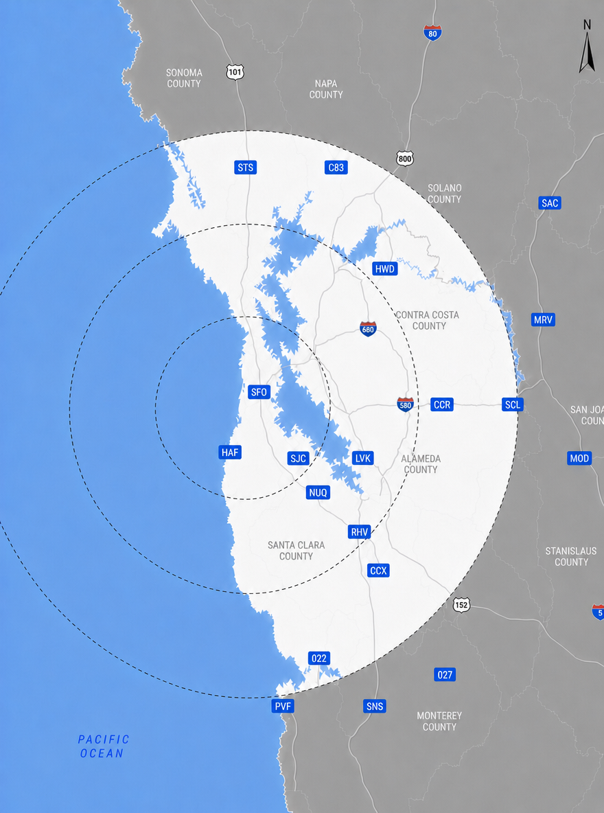 Bay Area aircraft window cleaning