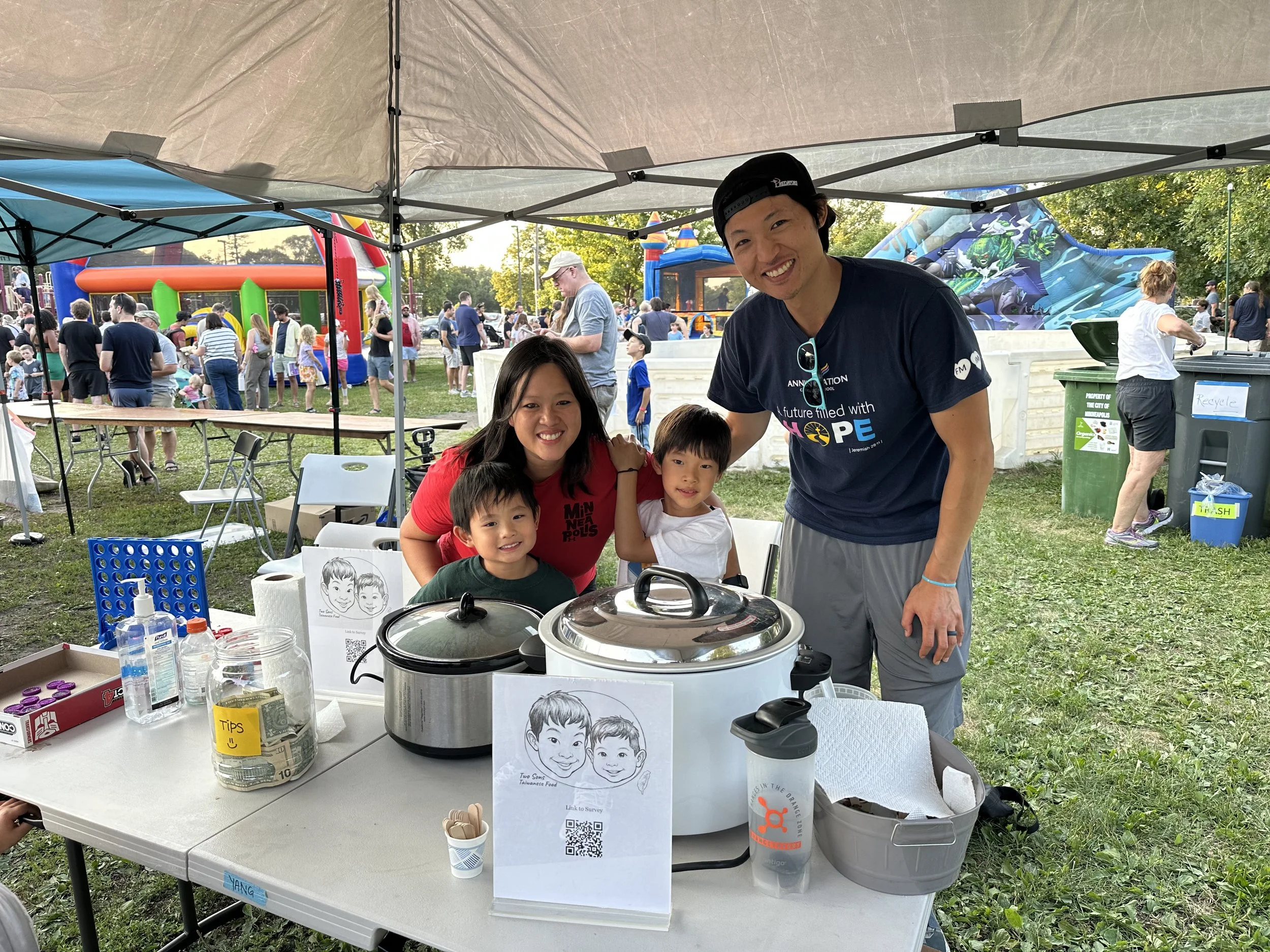 Two Sons Taiwanese Food at 2026 Lynnhurst Summer Festival - shared free samples of Taiwanese braised pork with rice and smashed cucumbers with the community.