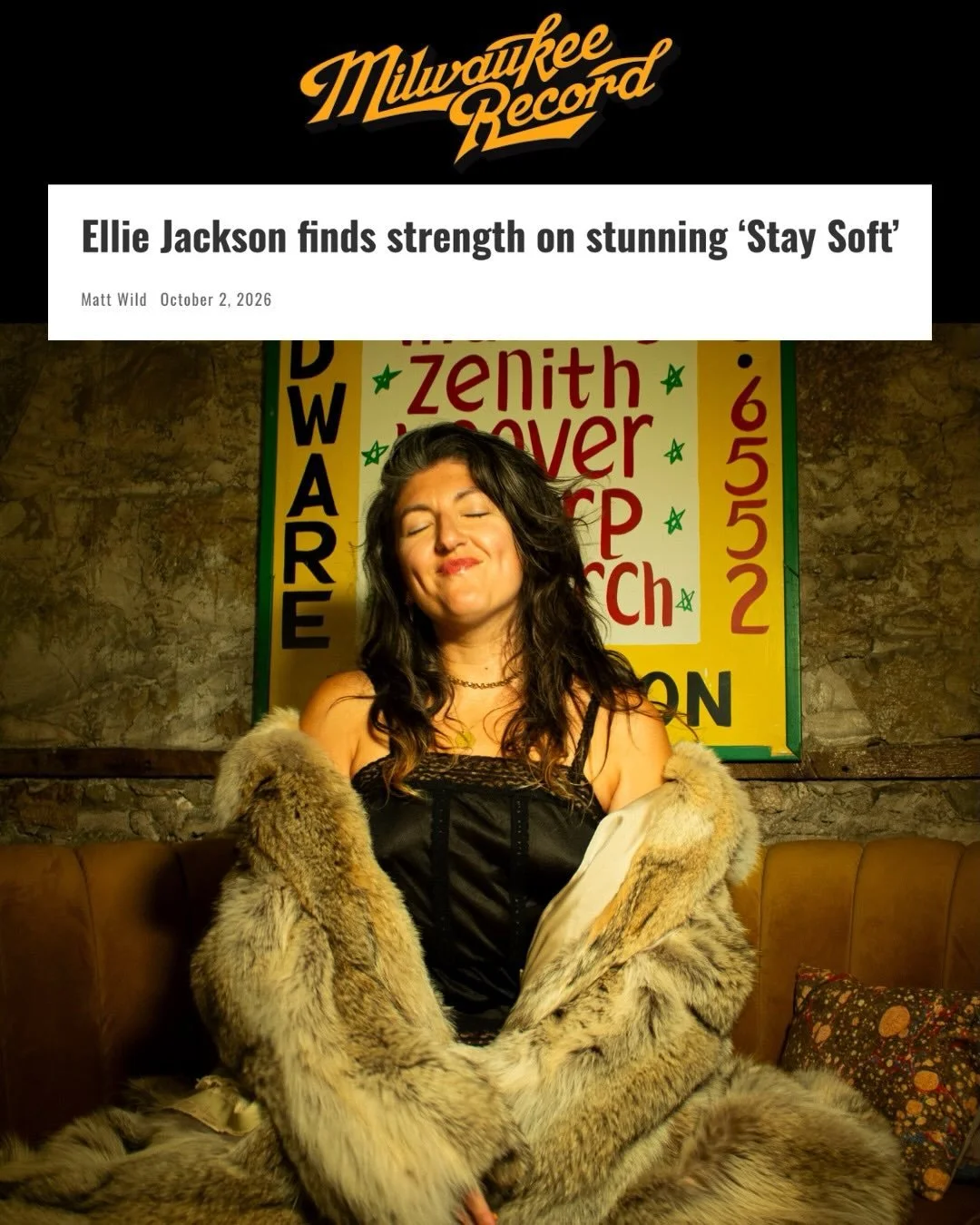 Thank you for the write up @milwaukeerecord c/o @slpmode ✨

𝕊𝕥𝕒𝕪 𝕊𝕠𝕗𝕥 🍦
Recorded at @parlorhotel by @silvercitystudios 
Engineered and mixed by @josh_evert_ 
Mastered by @audioaudrey 

Music made by @caleyconwaymusic @barry_paul_clark @crumb