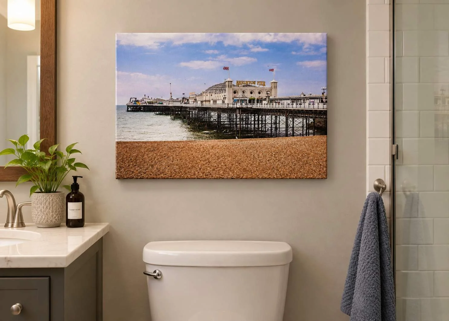 Brighton Pier on a canvas - on a bathroom wall.jpg