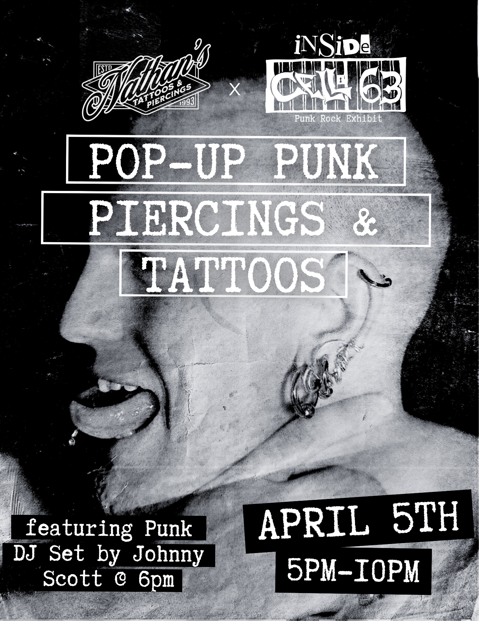 Pop-Up Punk & Piercings at Cell 63 April 2025