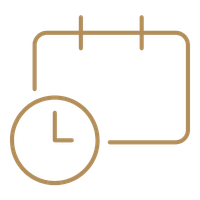 A calendar with a clock overlay, indicating scheduling or time management.