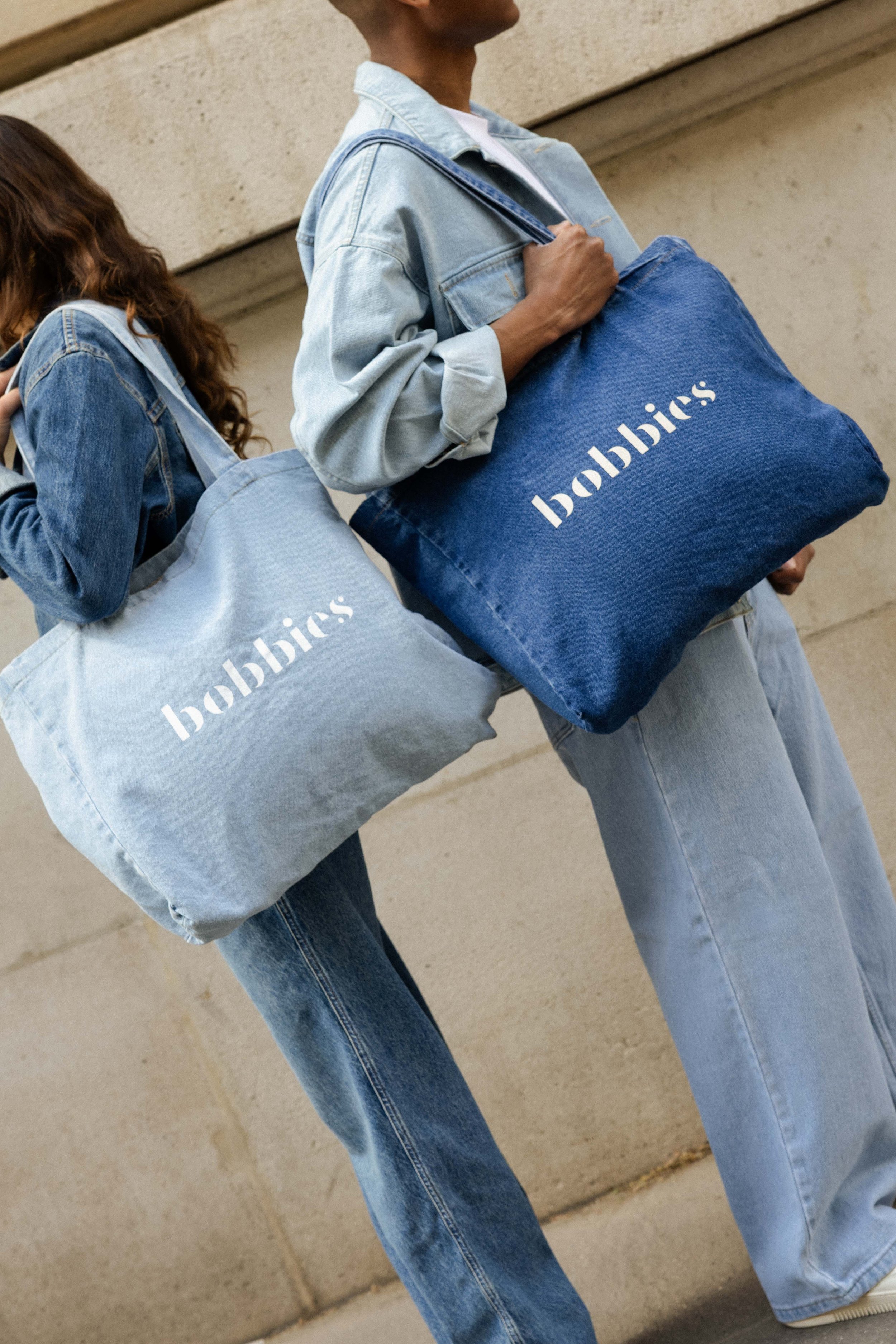 Porté street style du sac en jean Denim Carryall — studio nepita