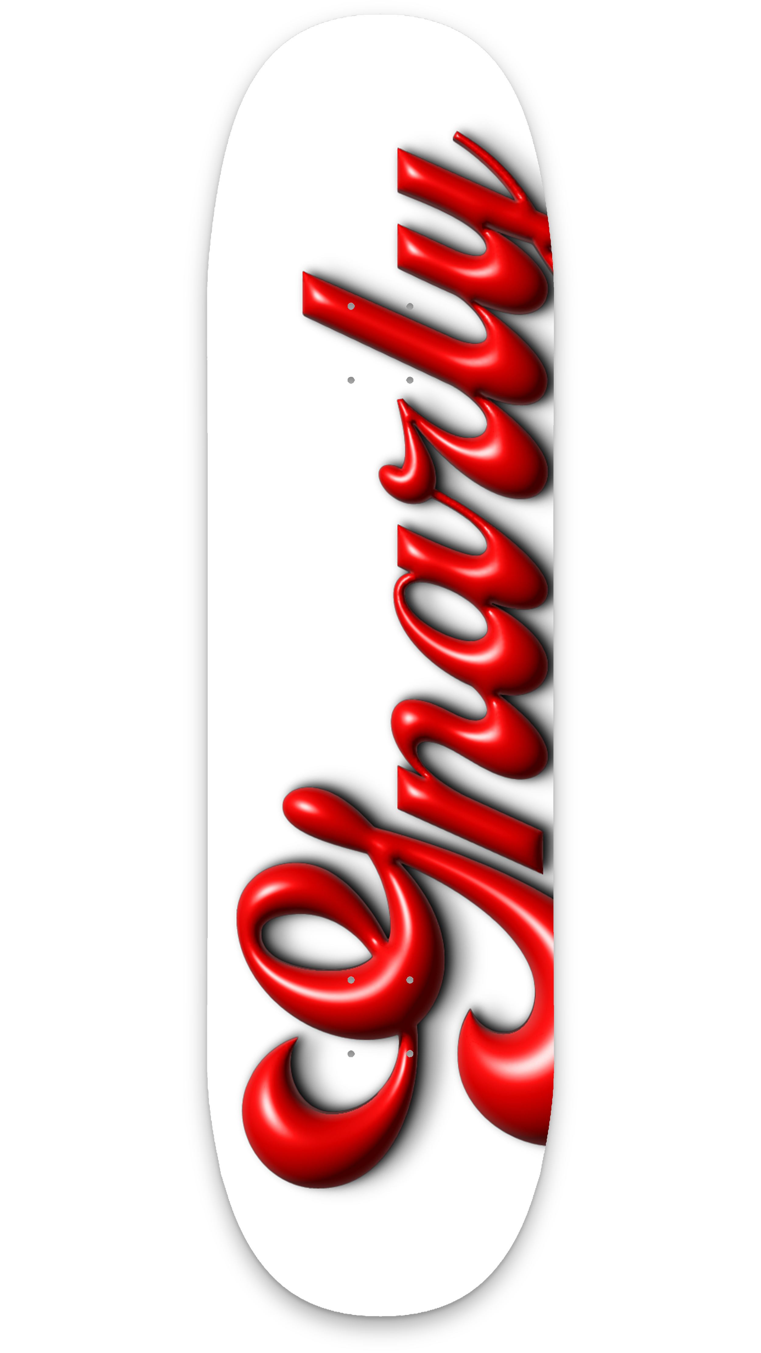 Der Schriftzug 'Love' in roter, welliger Schrift auf einem weißen Hintergrund.
