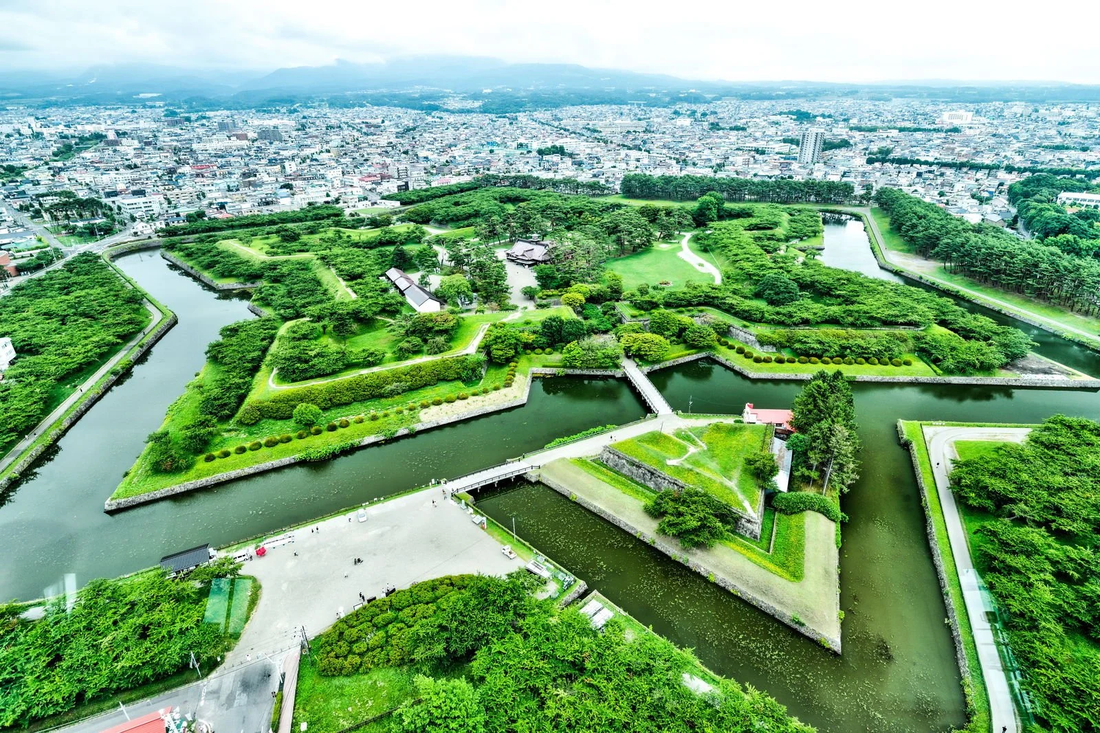 A view of the Star Fort at Goryoukaku, Hakodate. This is the site of the final conflict between the Tokugawa Shogunate and the Imperial Meiji forces in 1869.