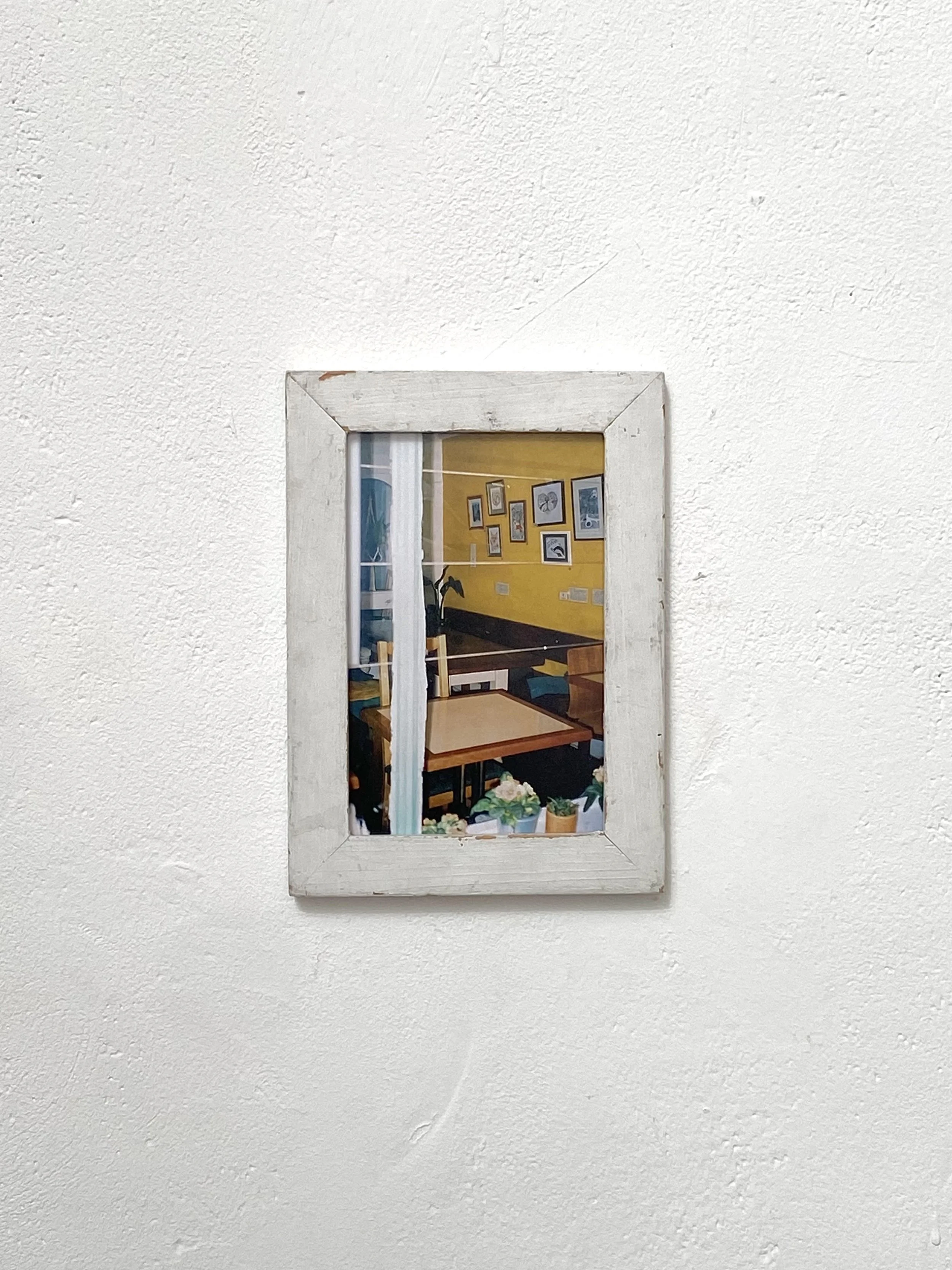 Bonnington Cafe, colour photograph and found frame, August 2025