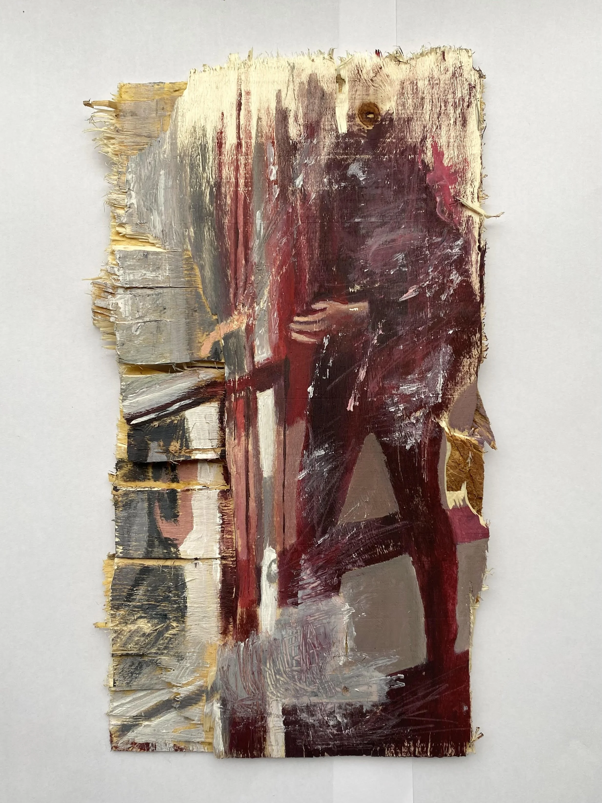 Jagged drama II, acrylic paint on plywood, November 2022