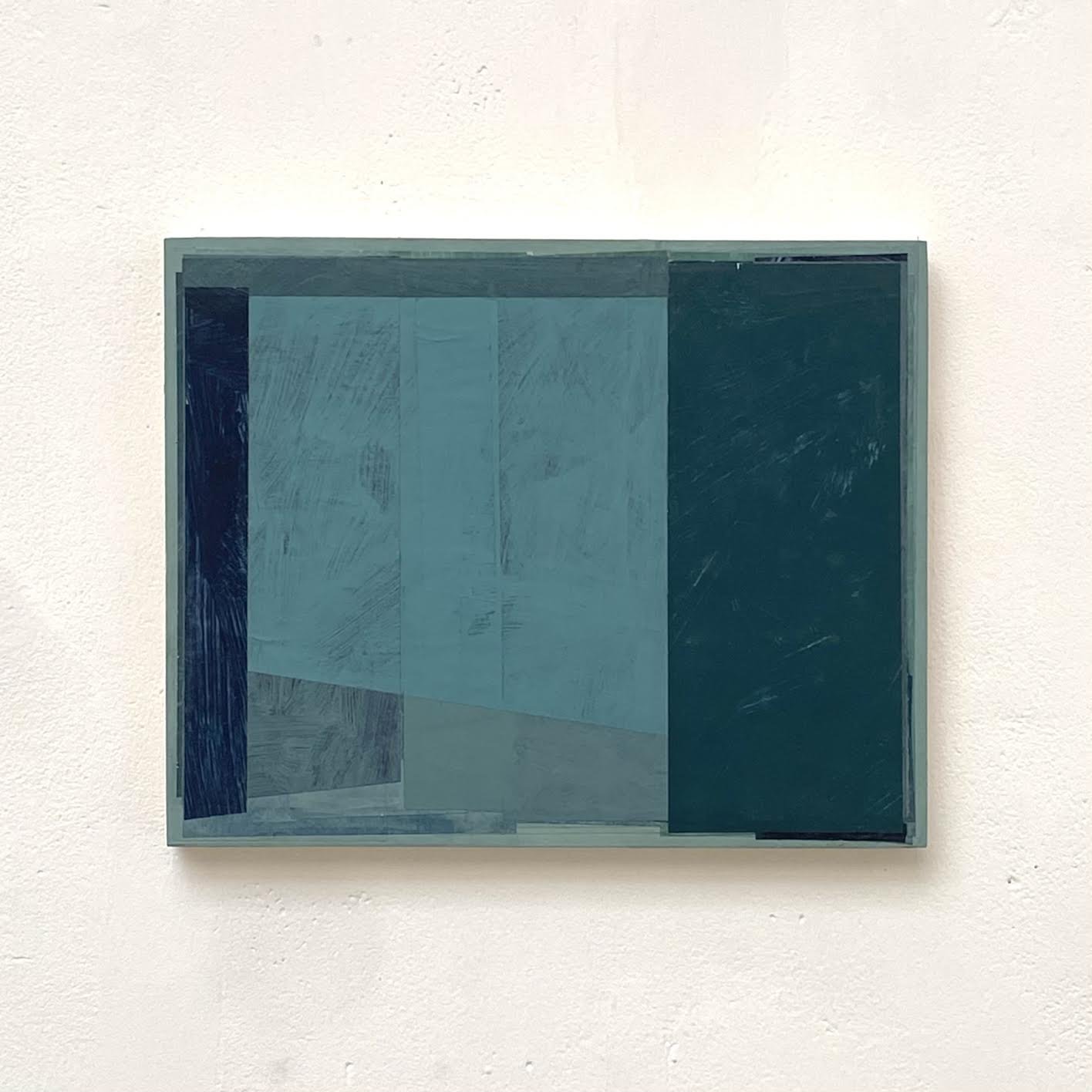 A spatial proposition II, painted paper on plywood, 20.5 x 25.5 x 2 cm, May 2026