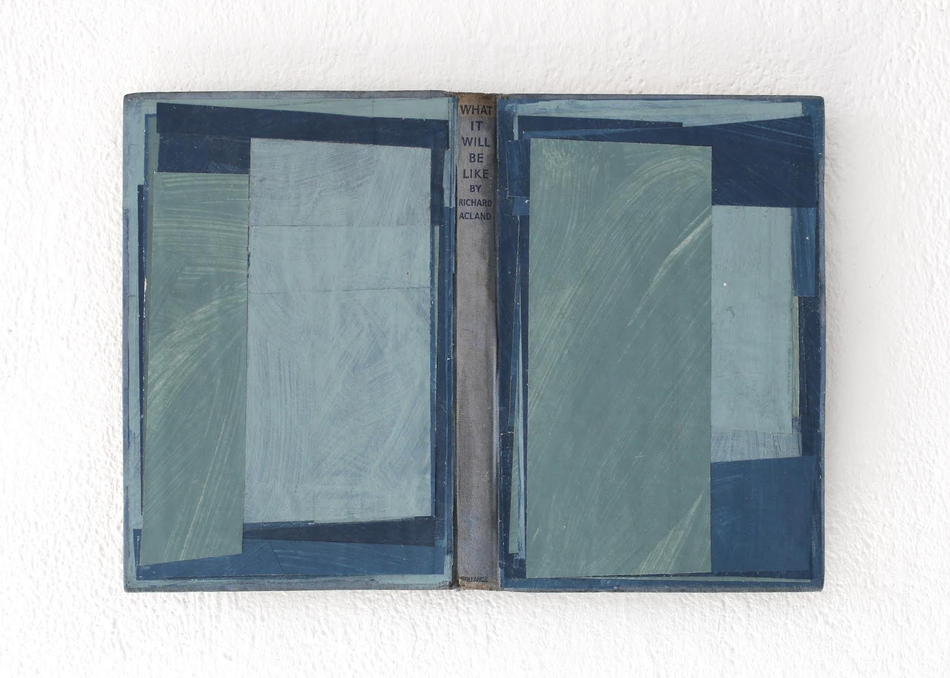 What it will be like, painted paper on book cover, 30 x 20 cm