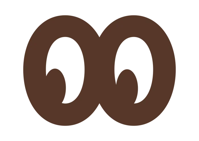 Chiffre 00 en couleur marron avec lignes horizontales