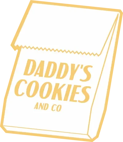 Emballage de biscuits portant l'inscription "Daddy's Cookies and Co".