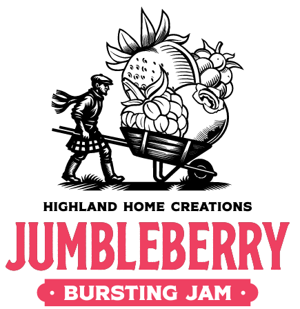 The Quirky Farm Shop logo for Jam, homemade using fruit grown on our smallholding.