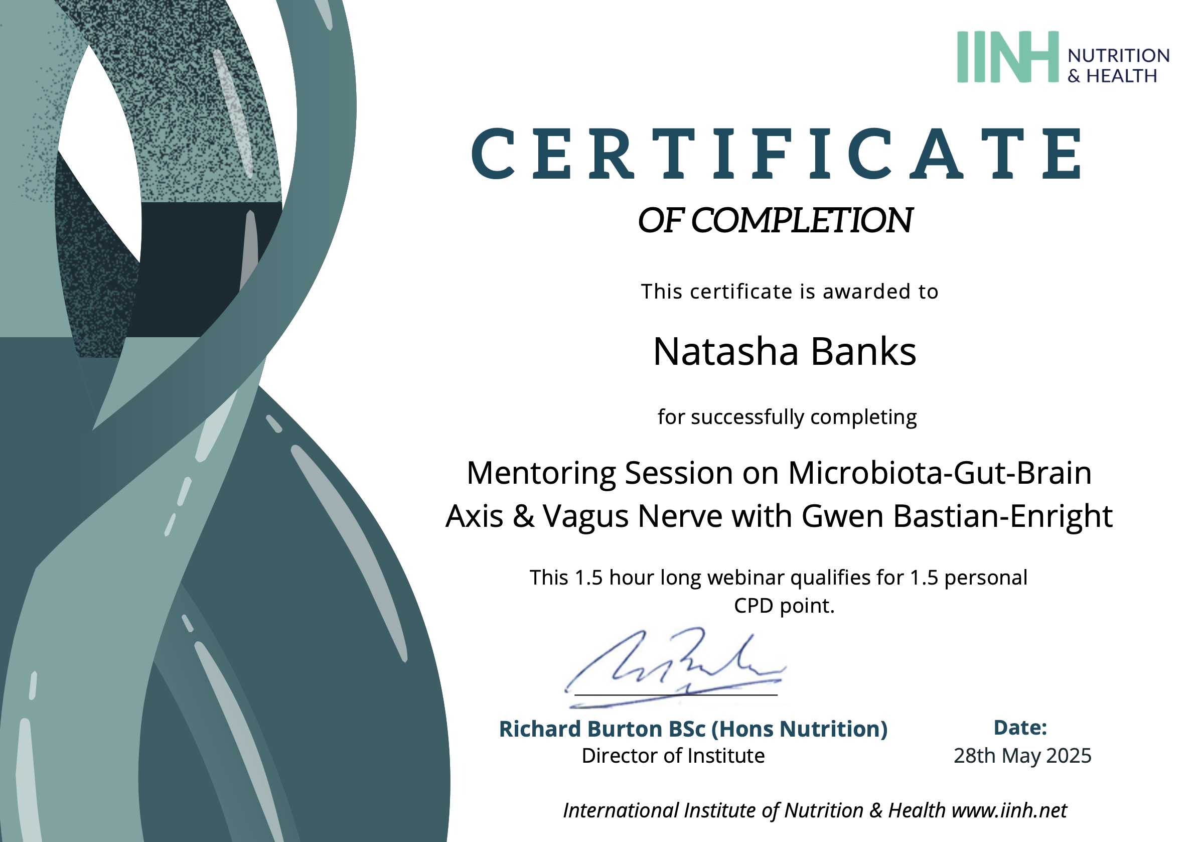 Gut Health Certificate