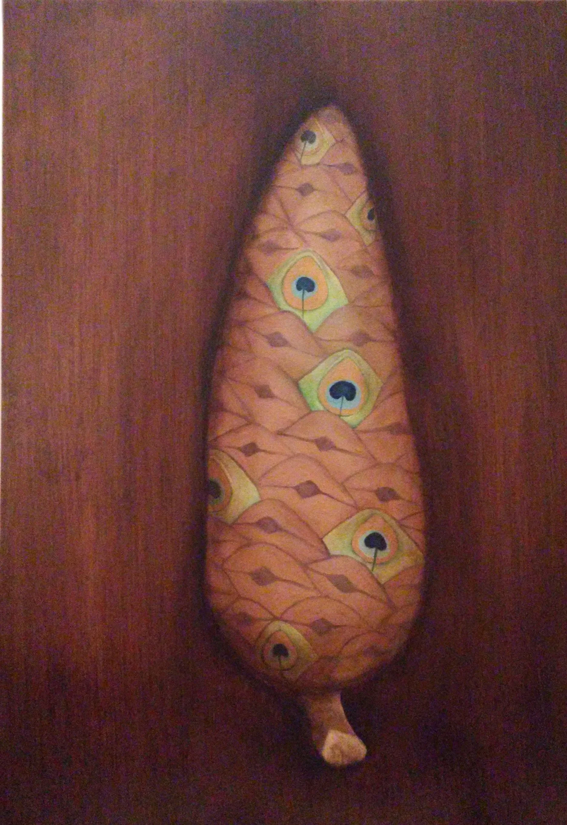 Closed Peacock
Acrylic on canvas 