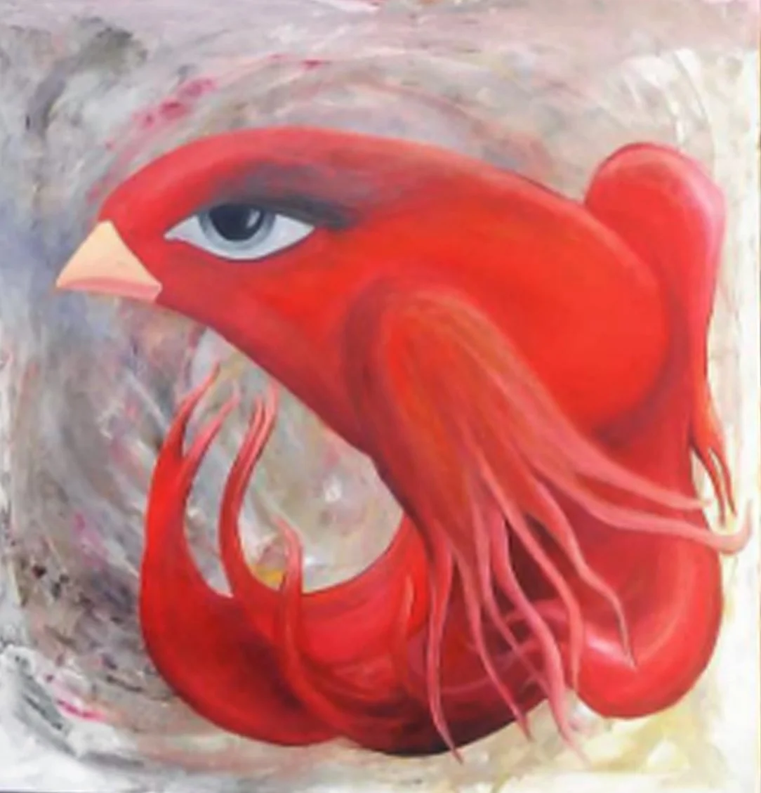 Red bird
oil on canvas