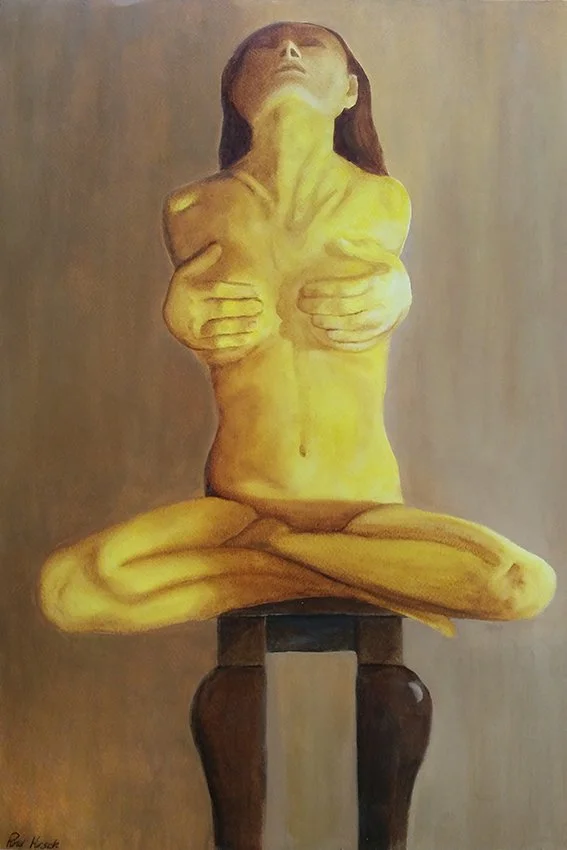 Holding
oil on canvas