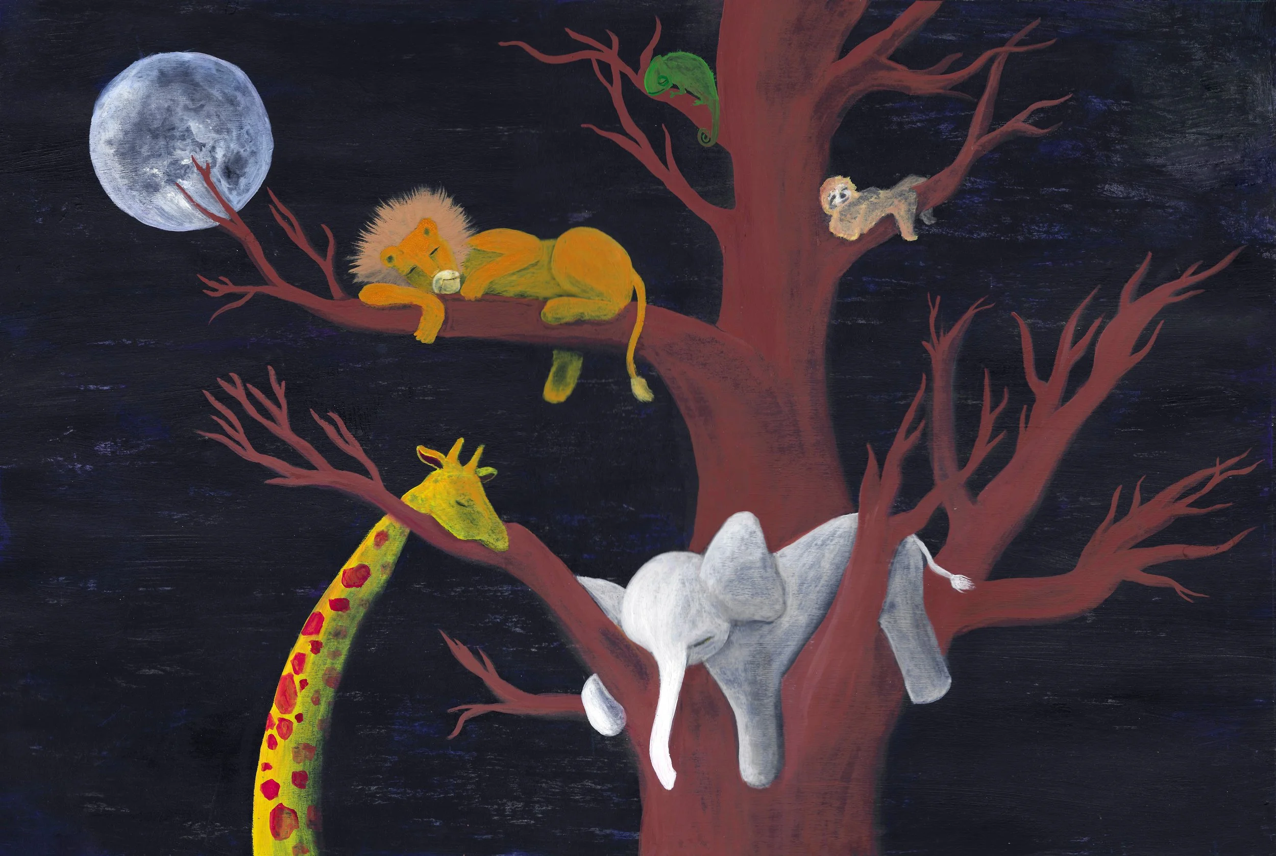 Night tree
Gouache on paper