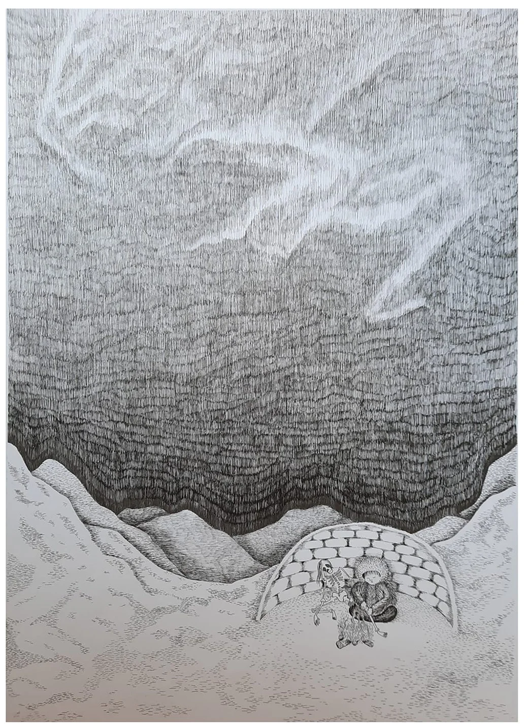 The Skeleton Woman
pen on paper
42 × 29.7 cm