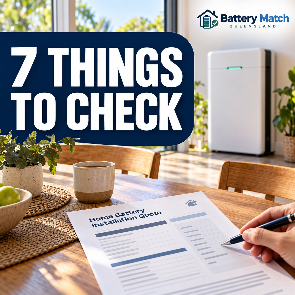 Before You Accept a Home Battery Quote in Queensland, Check These 7 Things