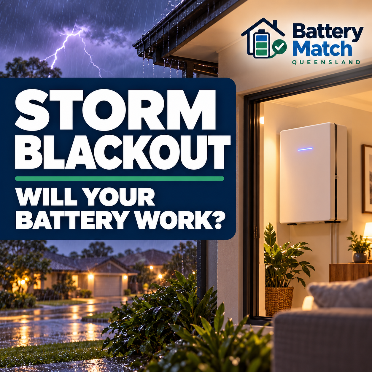 Will a Home Battery Work During a Queensland Storm Blackout?