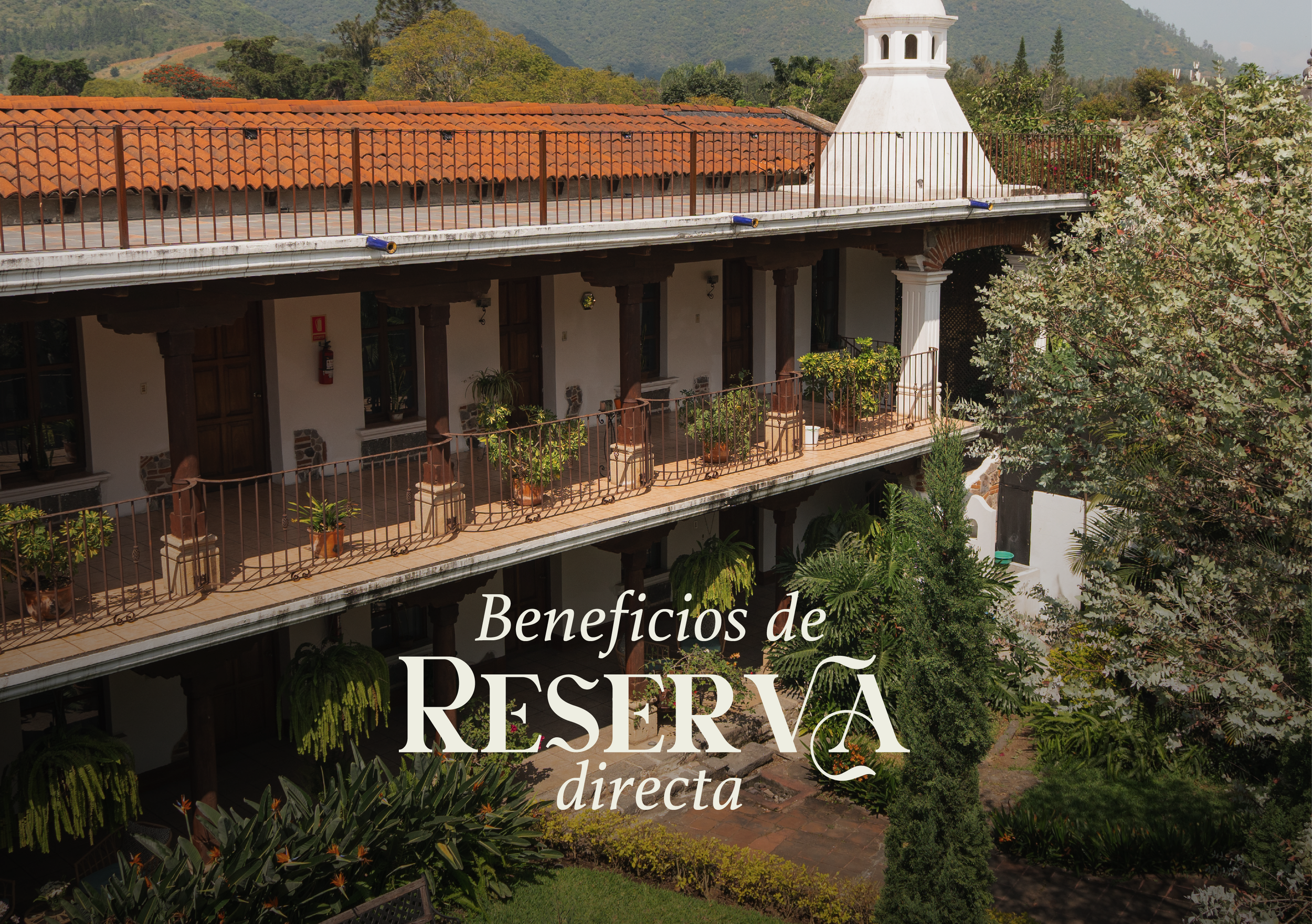 Cacique Real Hotel en Antigua Guatemala, promoción para reservar directamente tu estadía.
