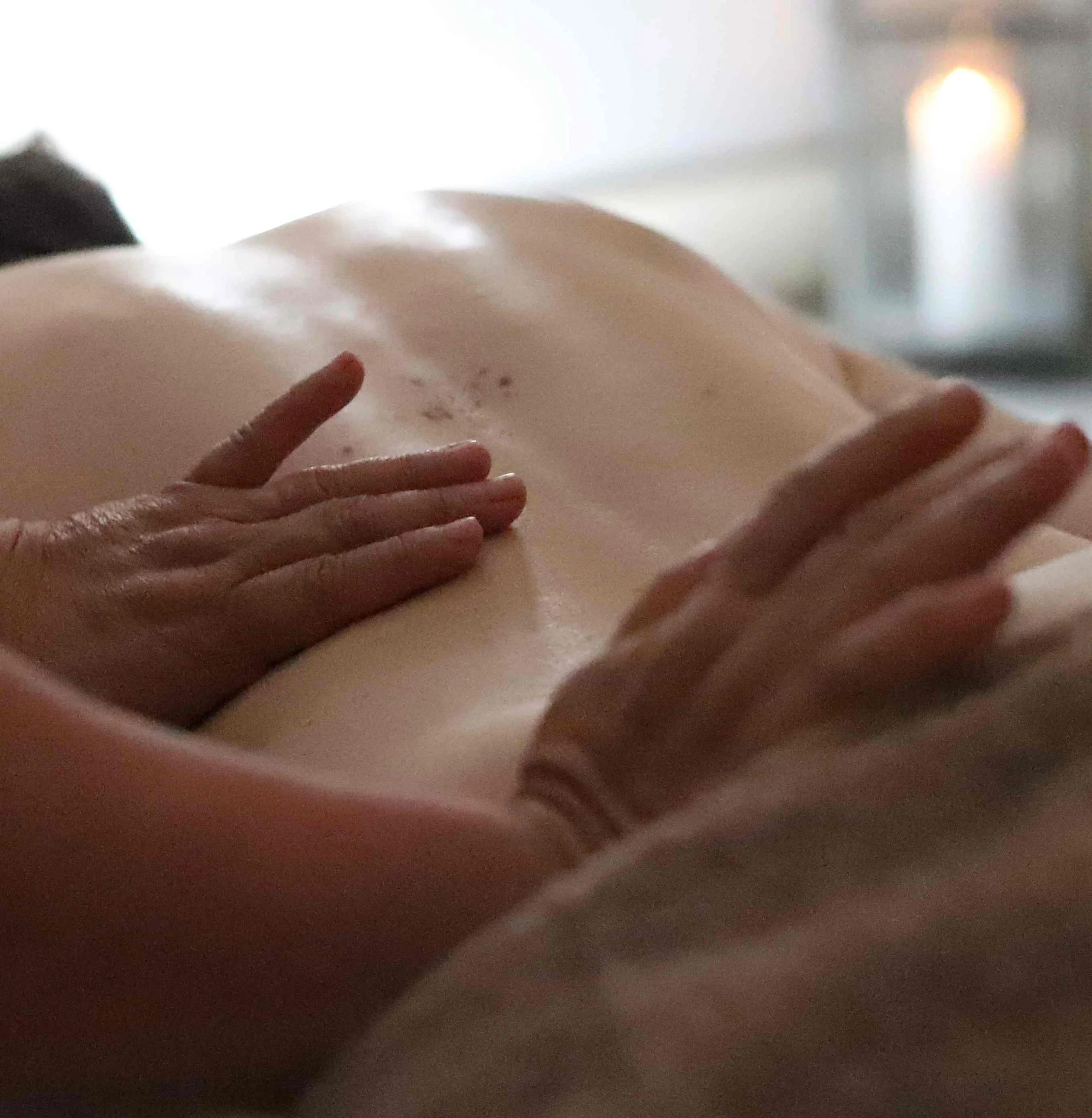 Deep tissue back, neck and shoulder massage.
