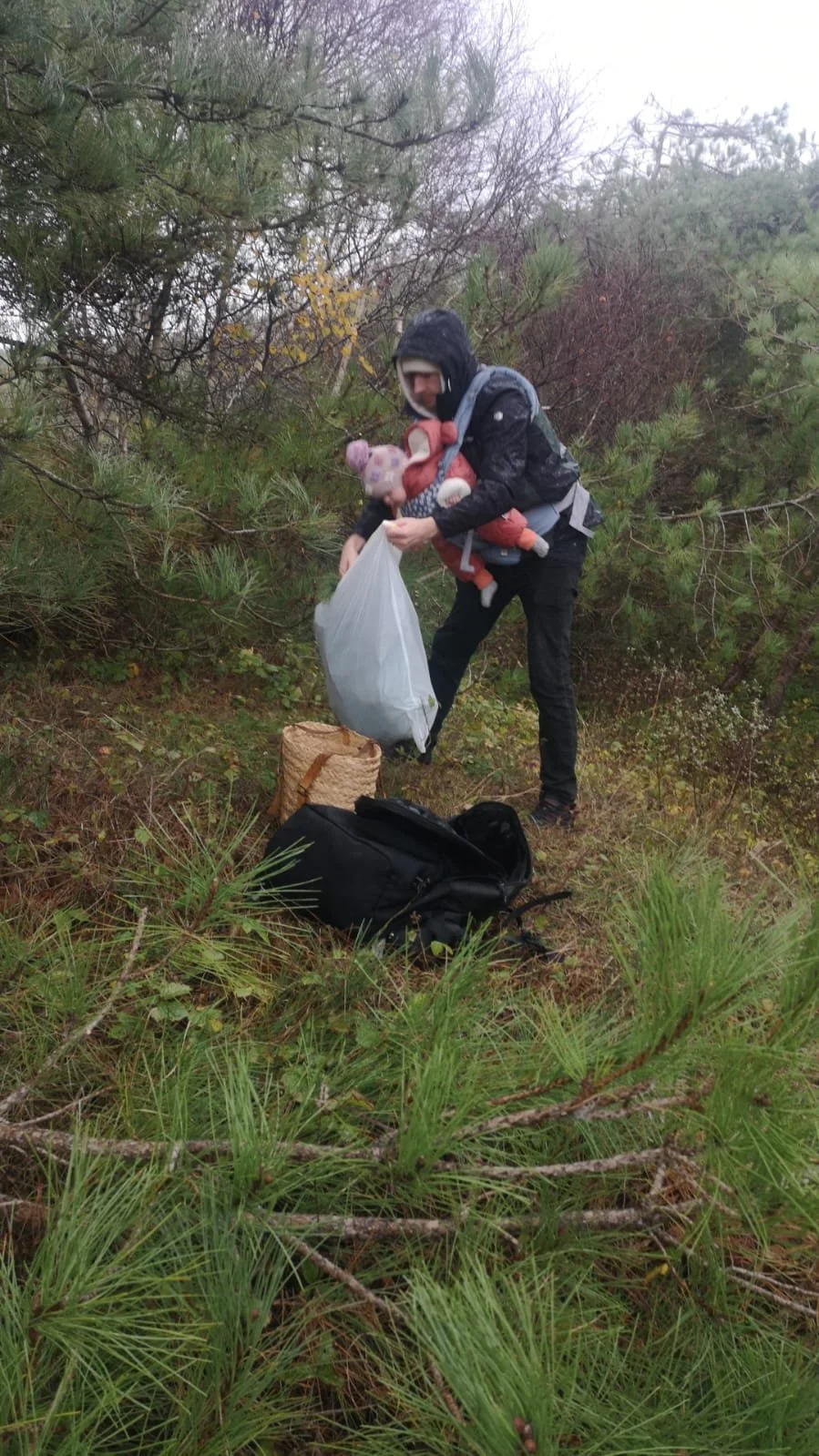 Foraging for wreath making materials