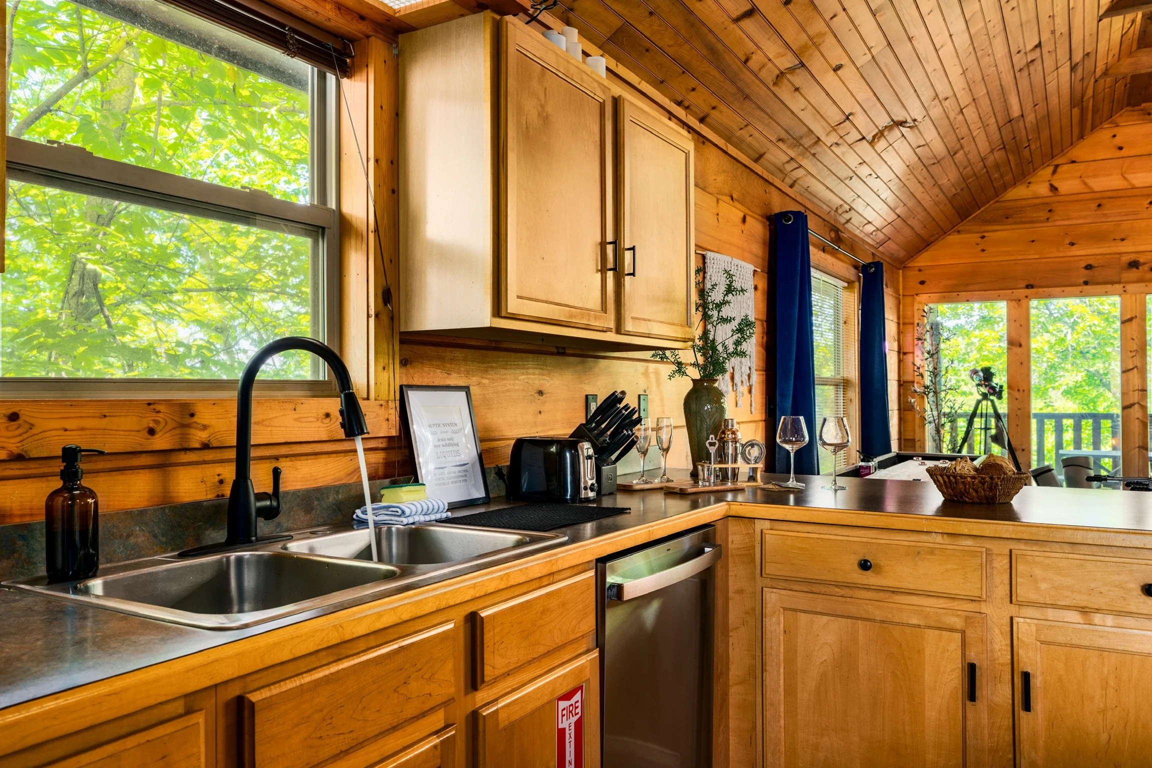Blue Sage Hideaway kitchen sink and counter