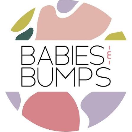 Logo for Babies Bumps, featuring abstract shapes and soft pastel colors