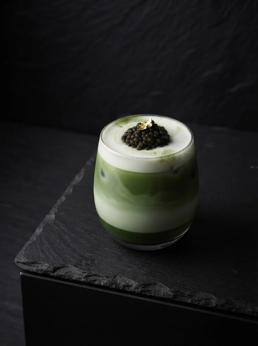 Bespoke ceremonial matcha tea and artisan dessert pairing curated for a luxury lifestyle event