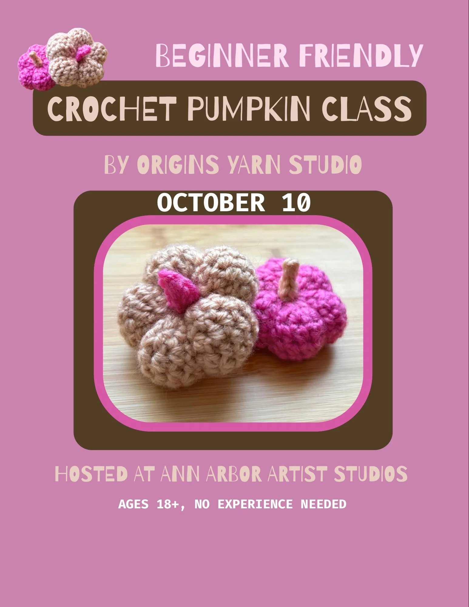 Fall Crochet Class - October 10