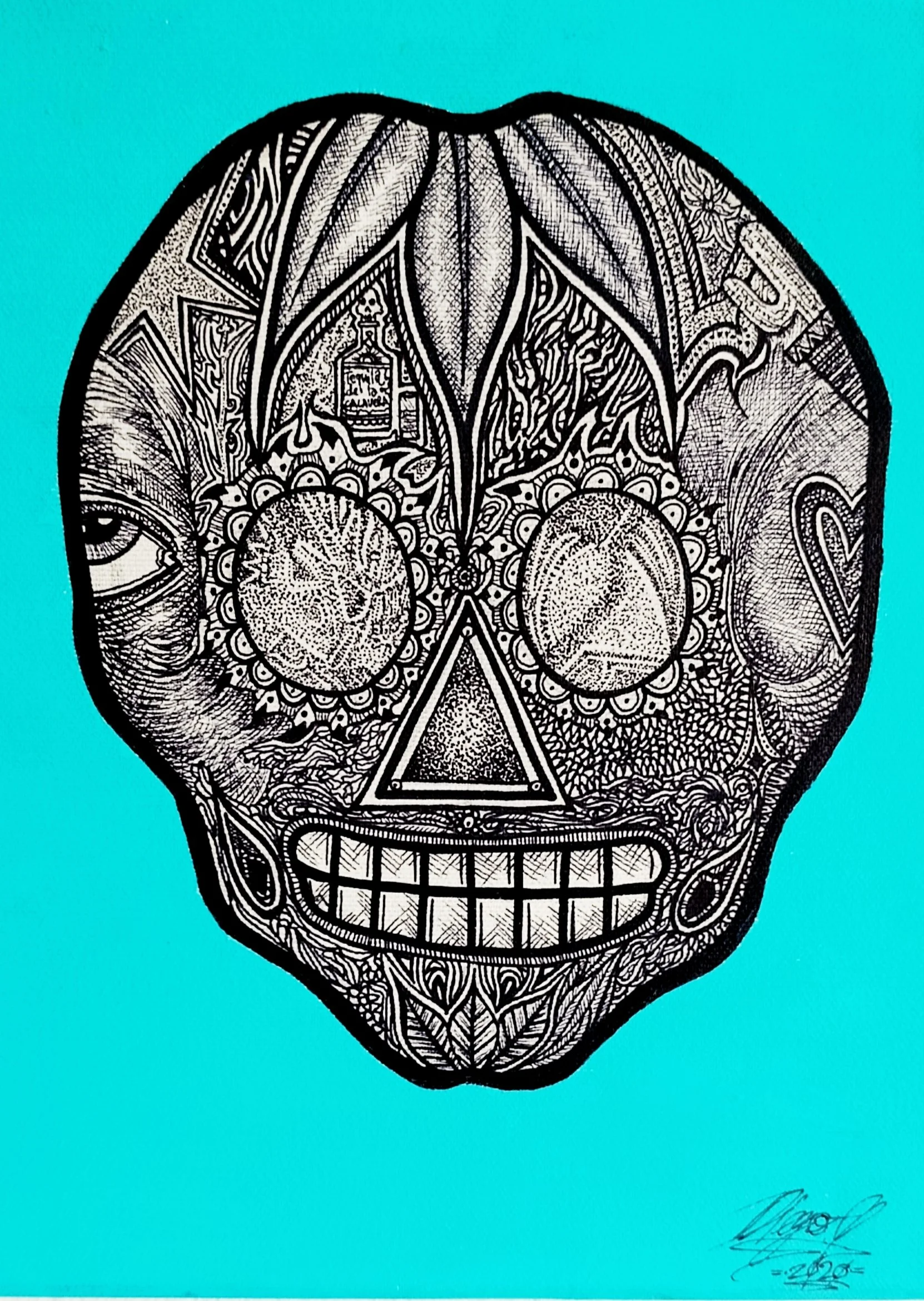 Turquoise Skull