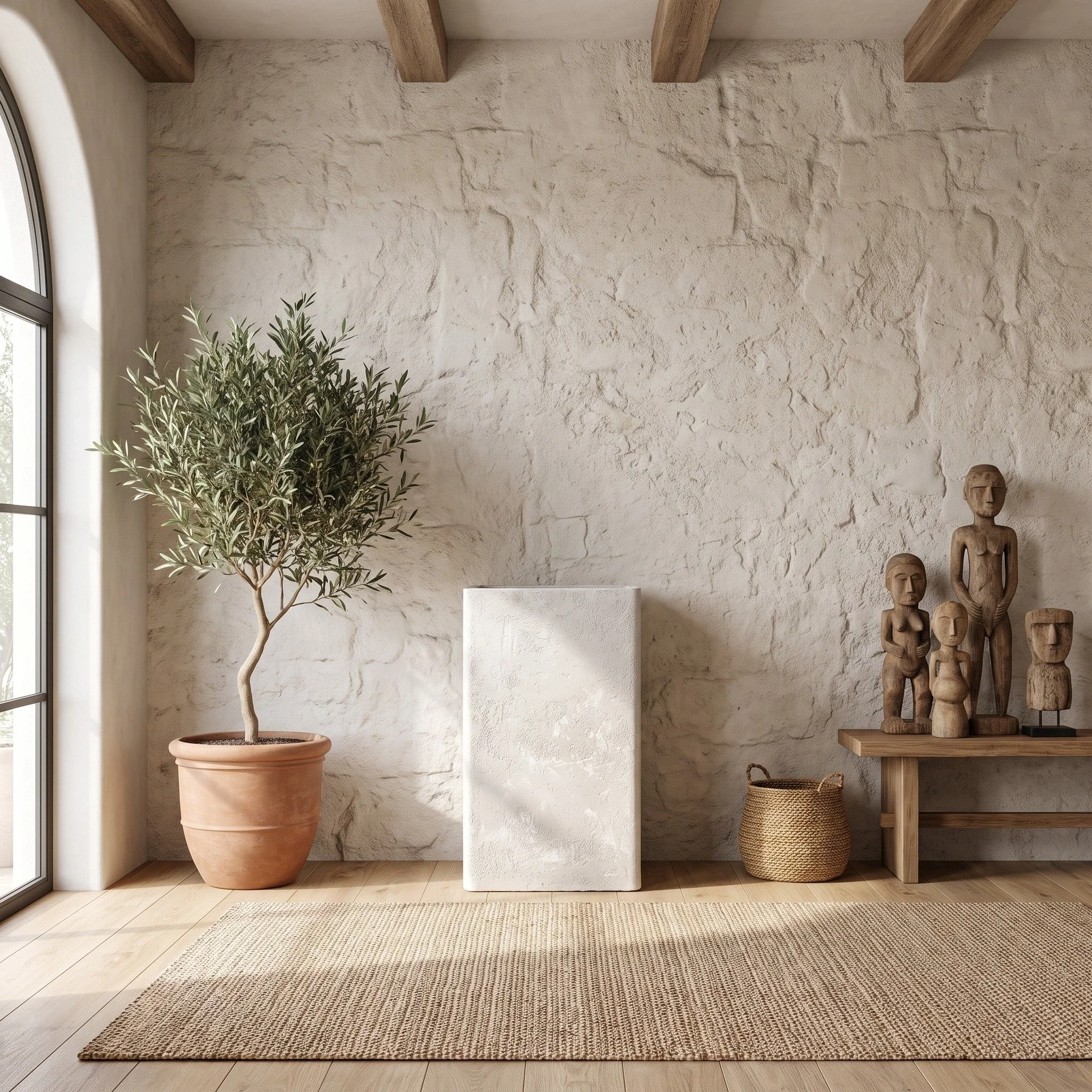 Travertino Plaster Planter