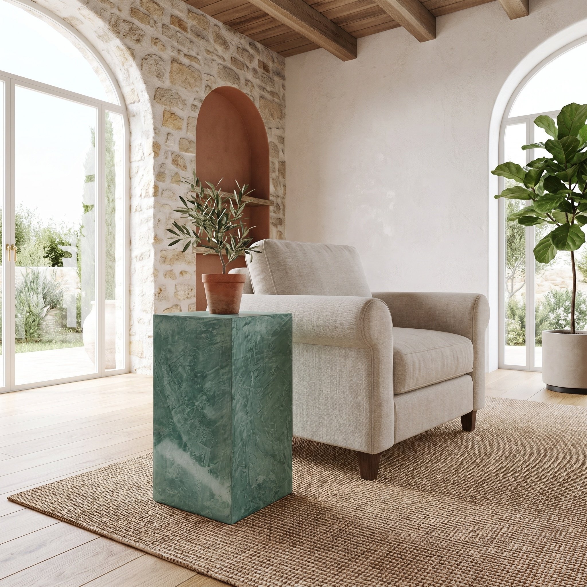 The Verde Laguna Venetian Plaster Plinth