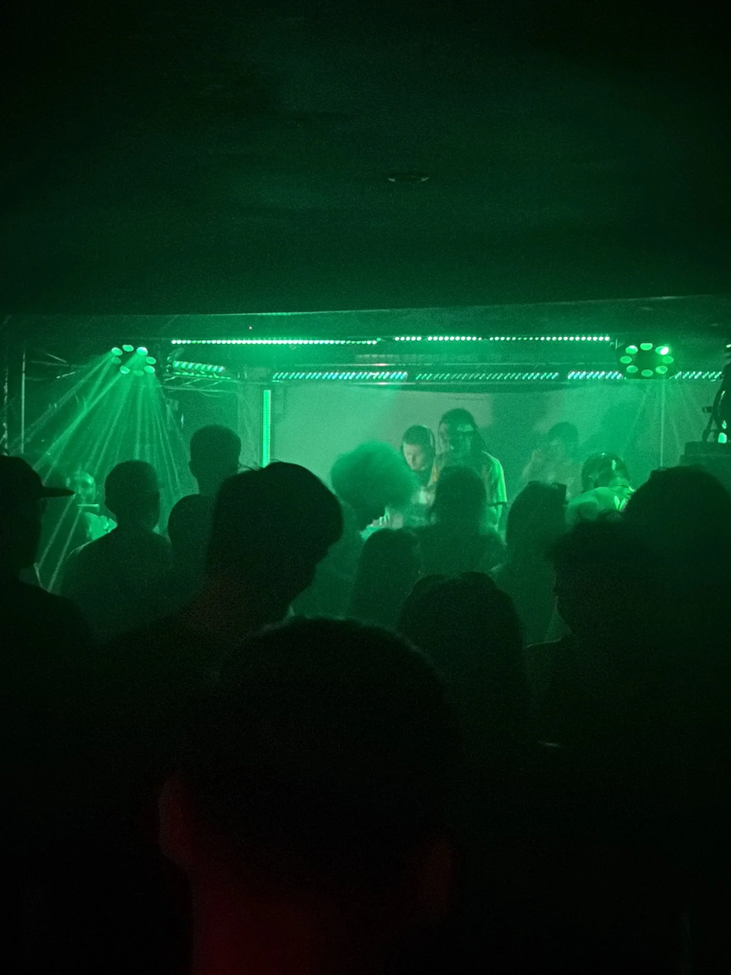 Crowd shot with moody lighting from Morii Records' debut event: Morii Moment 01 in Digbeth, Birmingham - July 2026. 