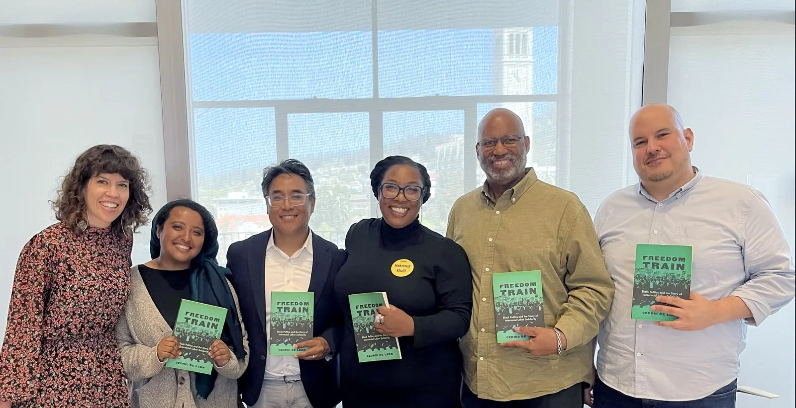 An expert on progressive vs conservative politics, author Cedric de Leon at a book signing