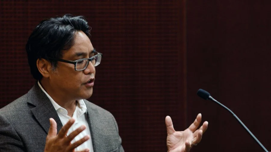 Race and labor movement speaker passionately presents to audiences nation wide