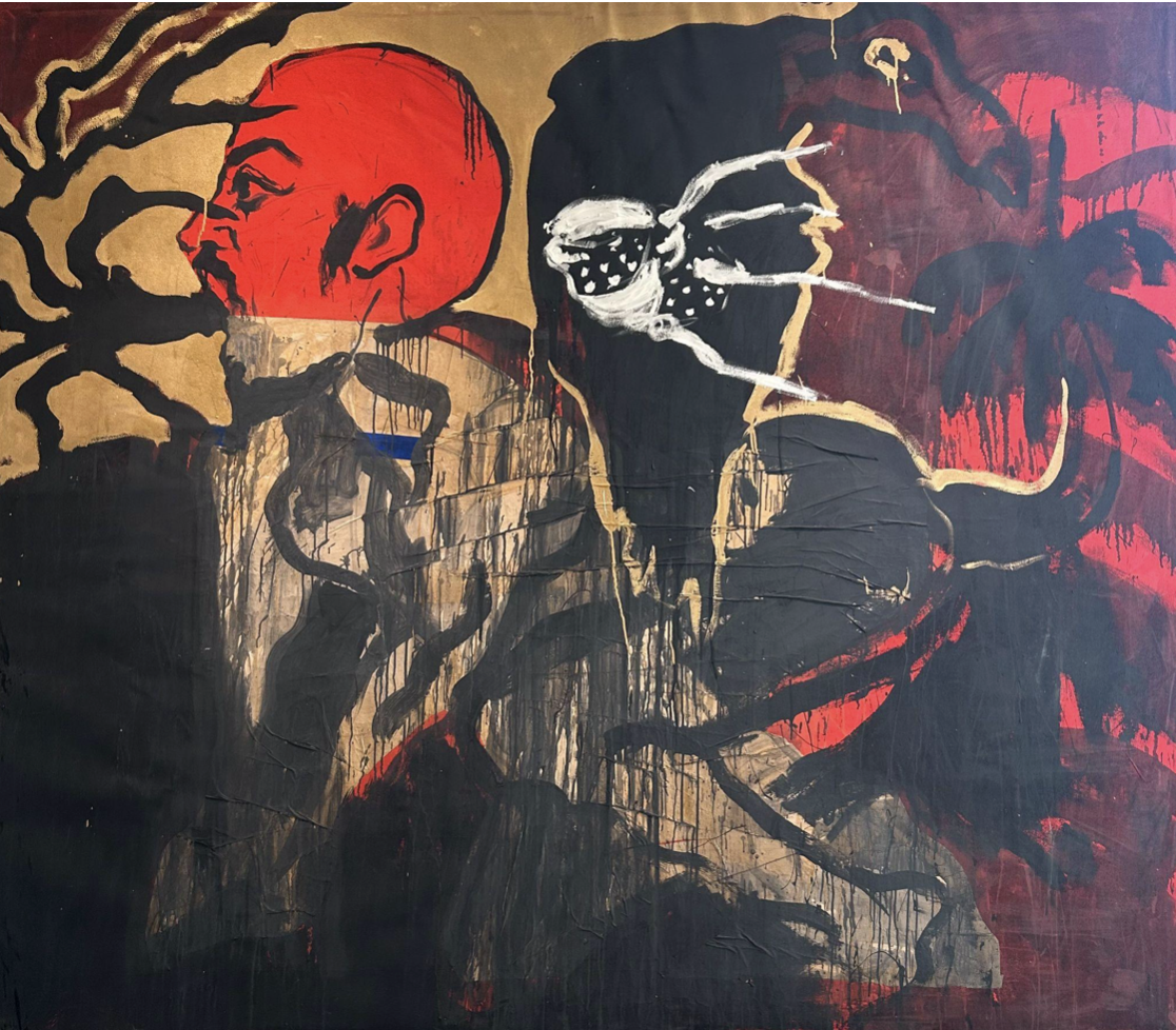 “País(saje) embutido II” 7’x8’ medio mixto sobre canvas
