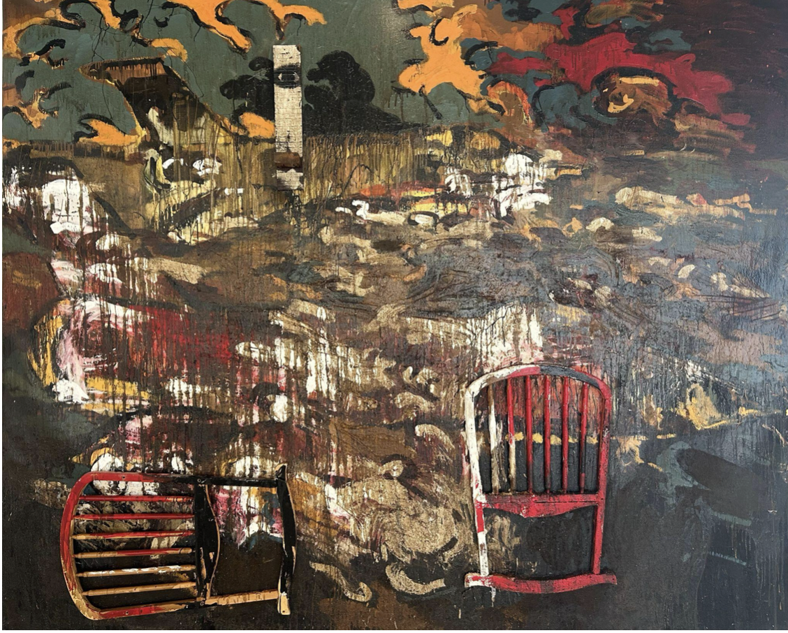 “País(saje) ausente” 8’x10’ medio mixto sobre canvas